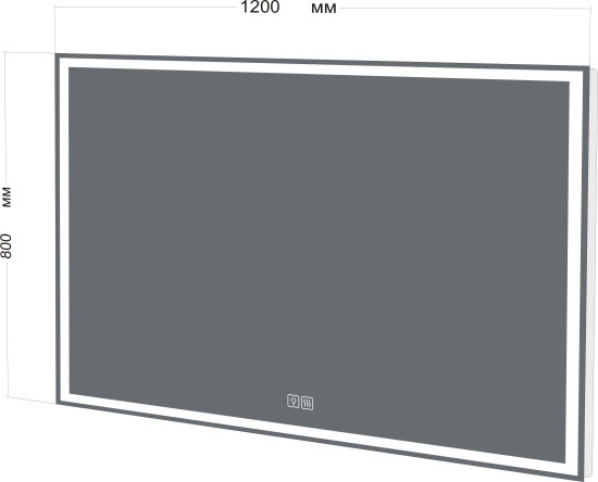 Зеркало BelBagno SPC-GRT-1200-800-LED-TCH-WARM с подогревом