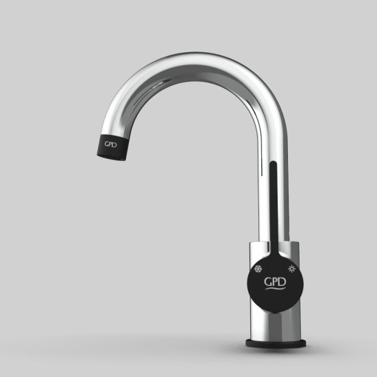 Смеситель для раковины GPD Gildo MTL165-K-S хром, черный