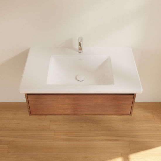 Тумба с раковиной Villeroy & Boch Antheus 100 american walnut, подвесная