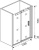 Душевая дверь в нишу Good Door Galaxy WTW-130-C-B профиль черный