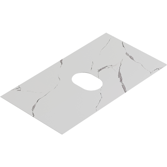 Тумба с раковиной Aqwella 5 stars Geometria 80 подвесная 2 ящика, морская дюна, столешница белый мрамор