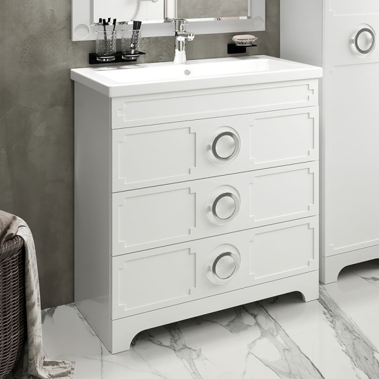 Мебель для ванной Misty Лейла 80 белая