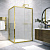 Душевой уголок Vegas Glass ZP+ZPV TUR NOVO 150*70 09 Moru, профиль золото глянцевое, стекло Moru