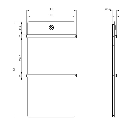 Полотенцесушитель электрический Wonzon & Woghand Stuttgart WW-A502-GM
