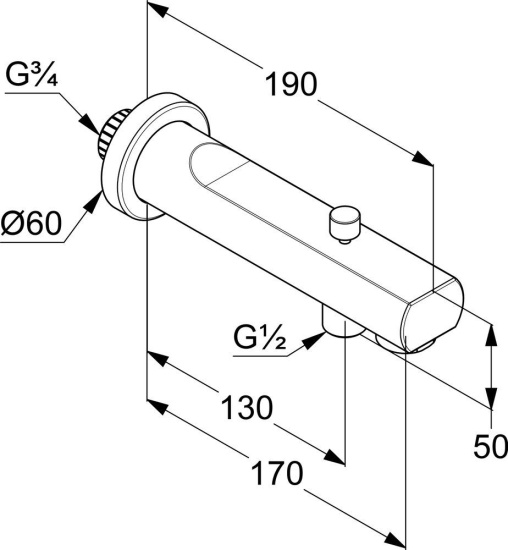 Излив для ванны Kludi Zenta 1350105