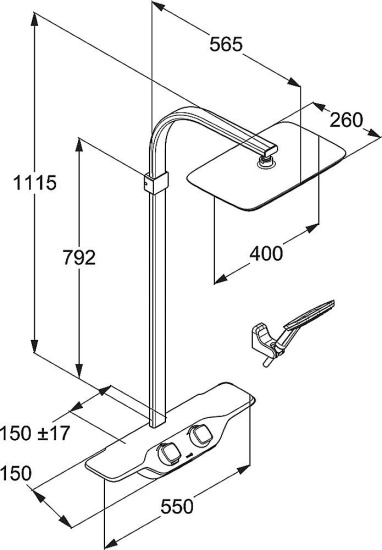Душевая стойка Kludi Cockpit Discovery 8020091-00