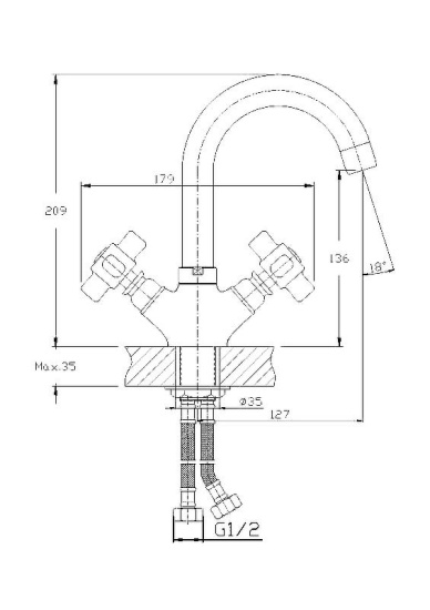 Смеситель для раковины Haiba HB1218