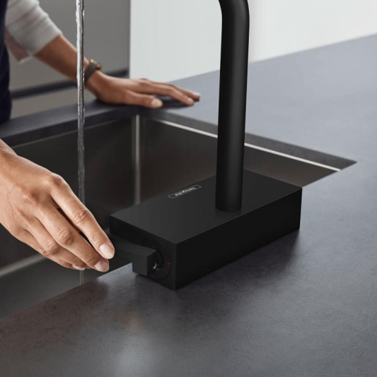 Смеситель для кухни Hansgrohe Aquno Select M81 73830670 черный матовый