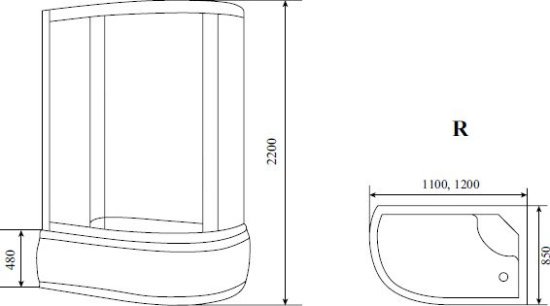 Душевая кабина Timo Standart T-6620 Silver R