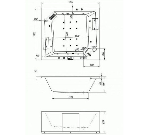 Мини бассейн Kolpa San Samson Basis 180x160 см