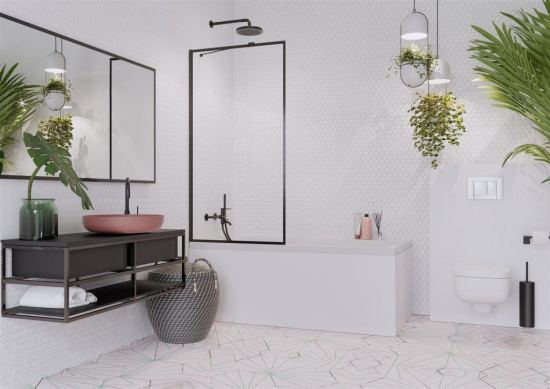Шторка на ванну Radaway Idea Black PNJ II Frame 100