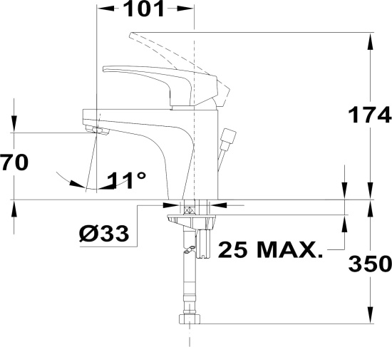 Смеситель для раковины Teka Deia 403466210