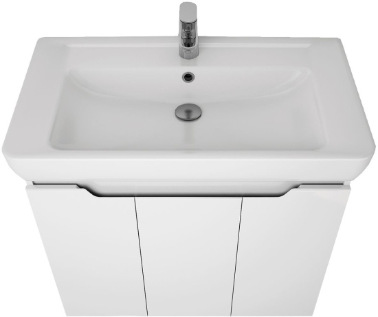 Мебель для ванной Dreja Q Plus (D) 80 c опорами белый глянец