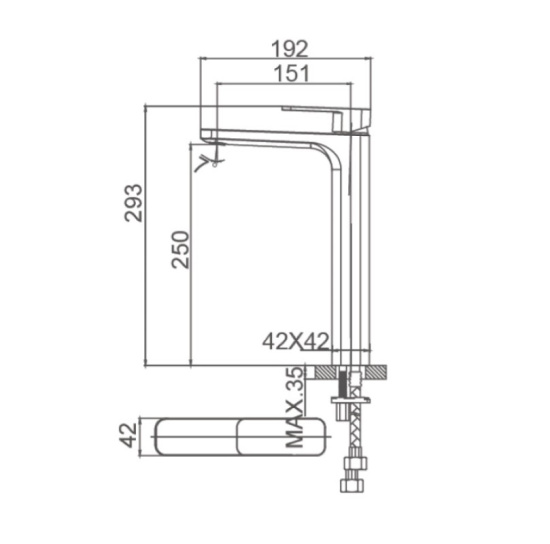 Смеситель для раковины Wonzon & Woghand Arnie WW-691104-CR высокий