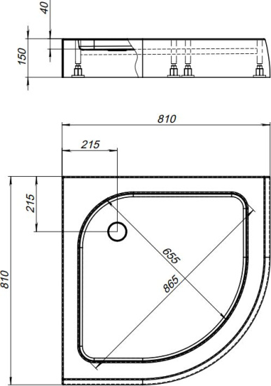 Поддон для душа Aquanet HX515 80x80