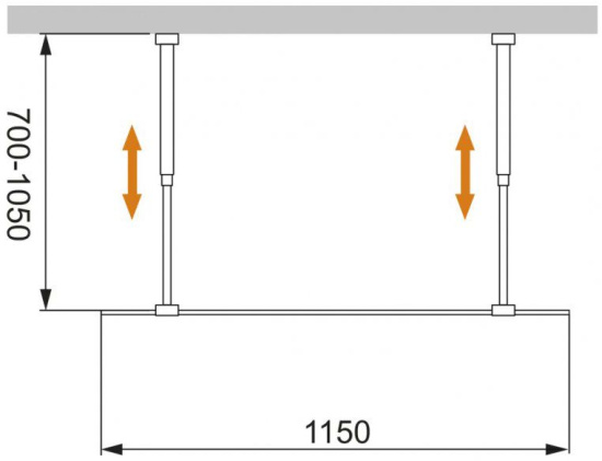 Душевая перегородка Cezares Liberta-L-2-115-C-Nero