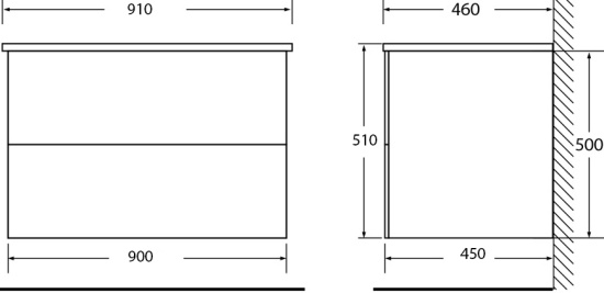 Тумба с раковиной BelBagno Kraft 90 rovere tabacco