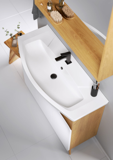 Тумба с раковиной Aqwella Basic 105 дуб золотой