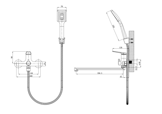 Смеситель для ванны Esko Istanbul IT31