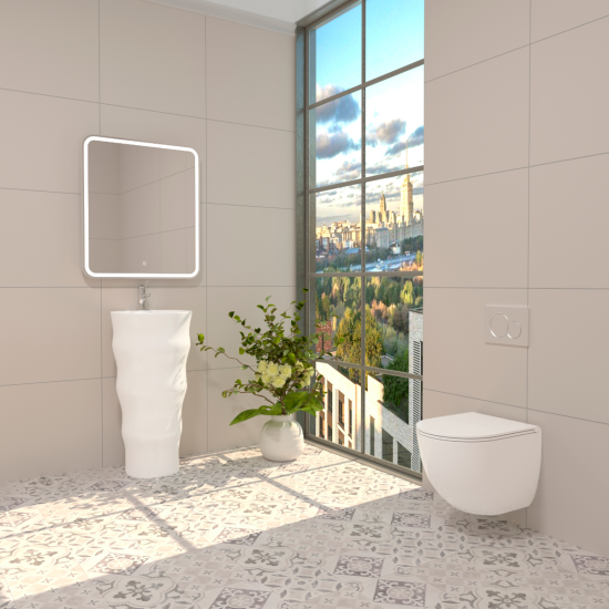 Инсталляция Viega Prevista Dry 792831 с кнопкой + унитаз подвесной WeltWasser Merzbach 043 XL GL-WT