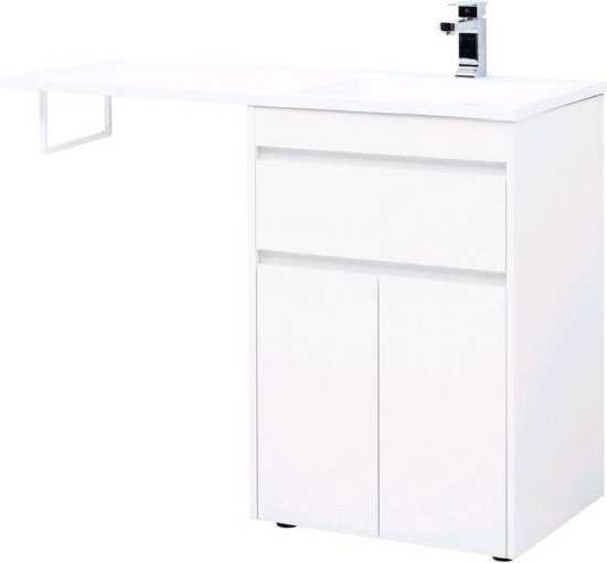 Тумба с раковиной Aquanet Токио 120 R белая напольная, 1 ящик, 2 дверцы