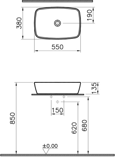 Мебель для ванной Stworki Ольборг 100 столешница дуб французский, без отверстий, 2 тумбы 50, с раковиной Vitra Shift