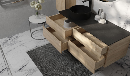 Тумба с раковиной Raval Decent 120 дуб сонома