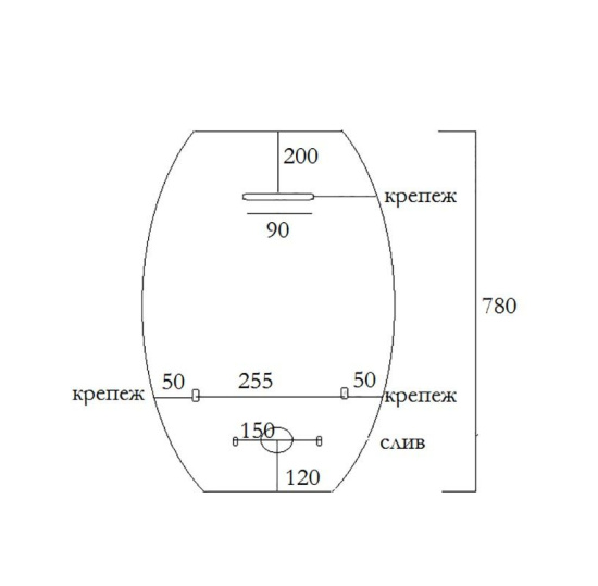 Писсуар CeramaLux Х546S подвесной, с сенсорным управлением