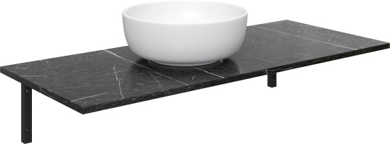 Мебель для ванной Diwo Элиста 120 чёрный мрамор, с раковиной Moduo 40 Ring