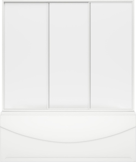 Шторка на ванну Bas Ахин, Мальта, Атланта, Нептун, Индика 3 ств., пластик