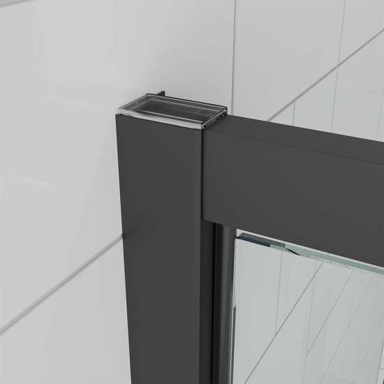 Душевая дверь в нишу Veconi Ottimo P30 B OP30B-80-07-C9, профиль черный матовый, стекло матовое