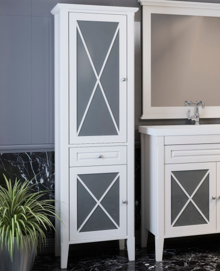 Пенал Opadiris Палермо L белый матовый