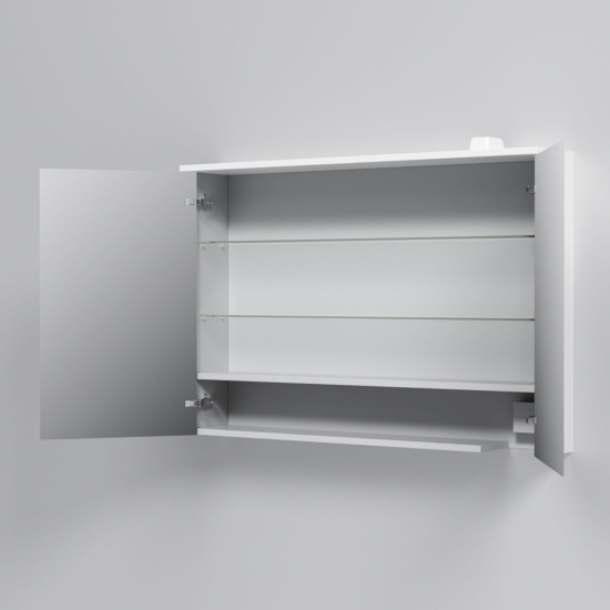 Зеркало-шкаф AM.PM Spirit V2.0 100 с LED-подсветкой, белый глянец