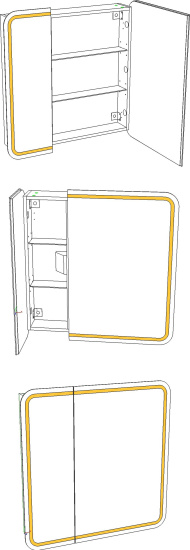 Зеркало-шкаф Corozo Алабама 80