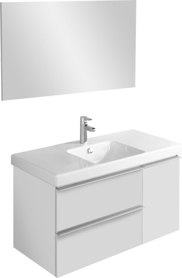 Тумба с раковиной Jacob Delafon Odeon Up EB891RU-J5 белый блестящий, 2 ящика, 1 дверца