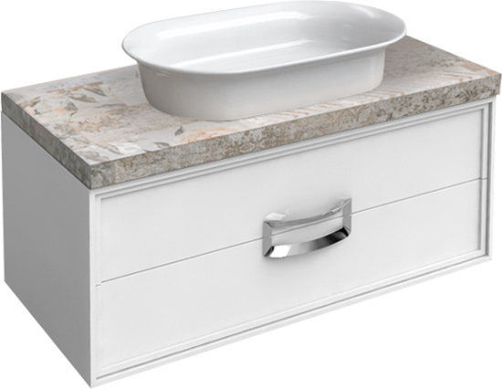 Тумба с раковиной Kerama Marazzi Canaletto 100 со столешницей, белая
