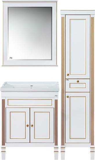 Мебель для ванной Misty Женева 60 белая патина