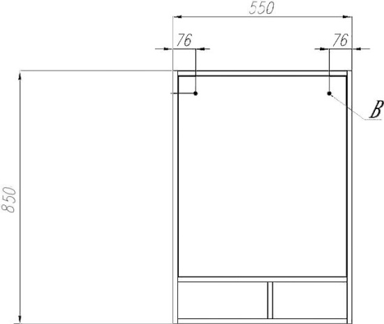 Зеркало Aquaton Йорк 50 белый/выбеленное дерево