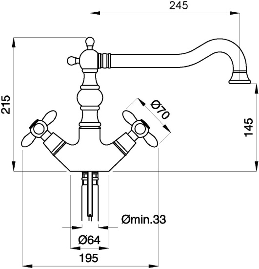 Смеситель для кухни Migliore Princeton Plus ML.CUC-8051.BR бронза
