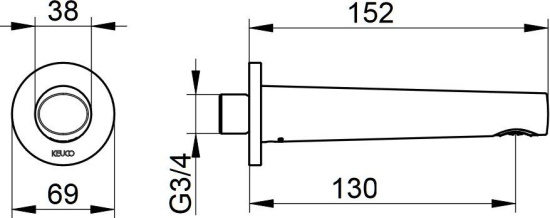 Излив для ванны Keuco Edition 400 51545 010000