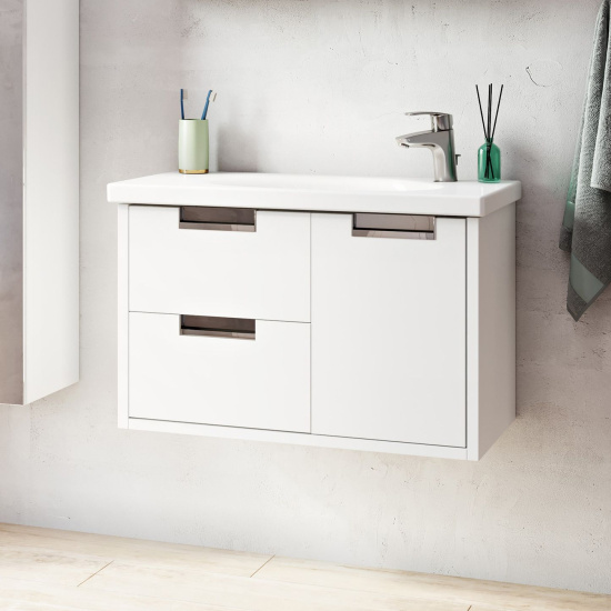 Тумба с раковиной Roca Etna 80 белый глянец