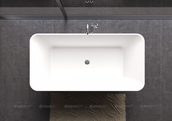 Ванна из искусственного камня Aquanet Bloom Curve TC-S91 170x83 см. глянцевая