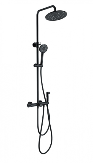 Душевая стойка Wonzon & Woghand WW-B3097-A-MB с техническим душем и термостатом