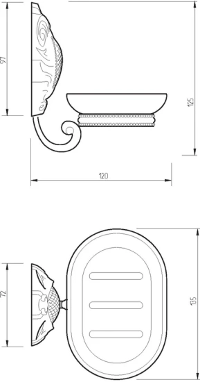 Мыльница Migliore Cleopatra 16651 подвесная, хром