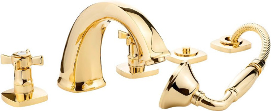 Смеситель на борт ванны Migliore Korona 28503 золото