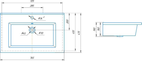 Мебель для ванной Misty Дива 75 белая