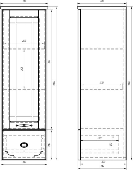 Шкаф Dreja.eco Antia 30 капучино