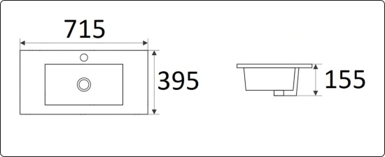 Раковина CeramaLux 9393-70