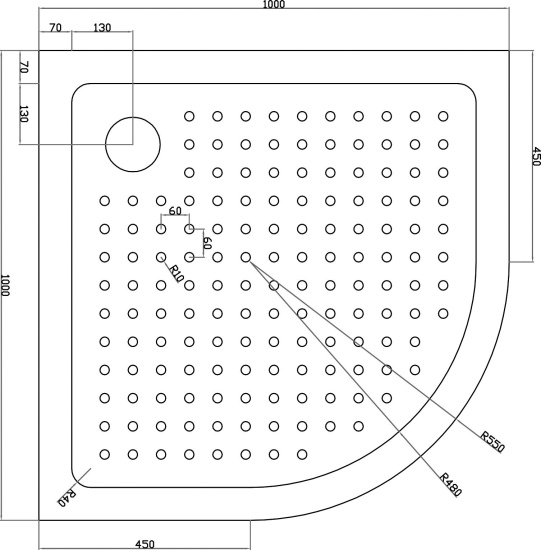 Поддон для душа Cezares Tray TRAY-A-R-100-550-15-W0