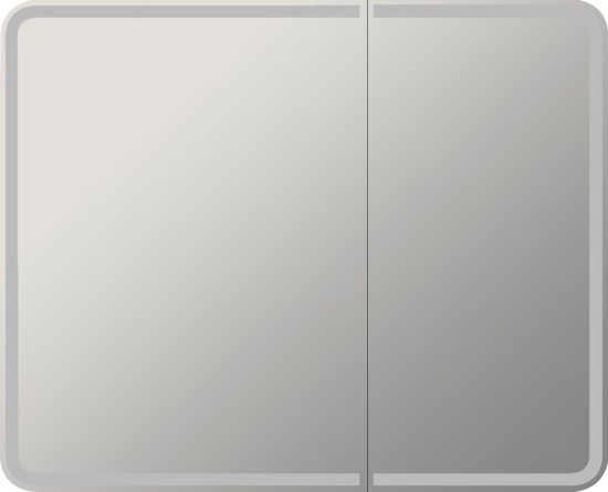 Зеркало-шкаф Stworki Ольборг МВК080 100, с подсветкой, с розеткой